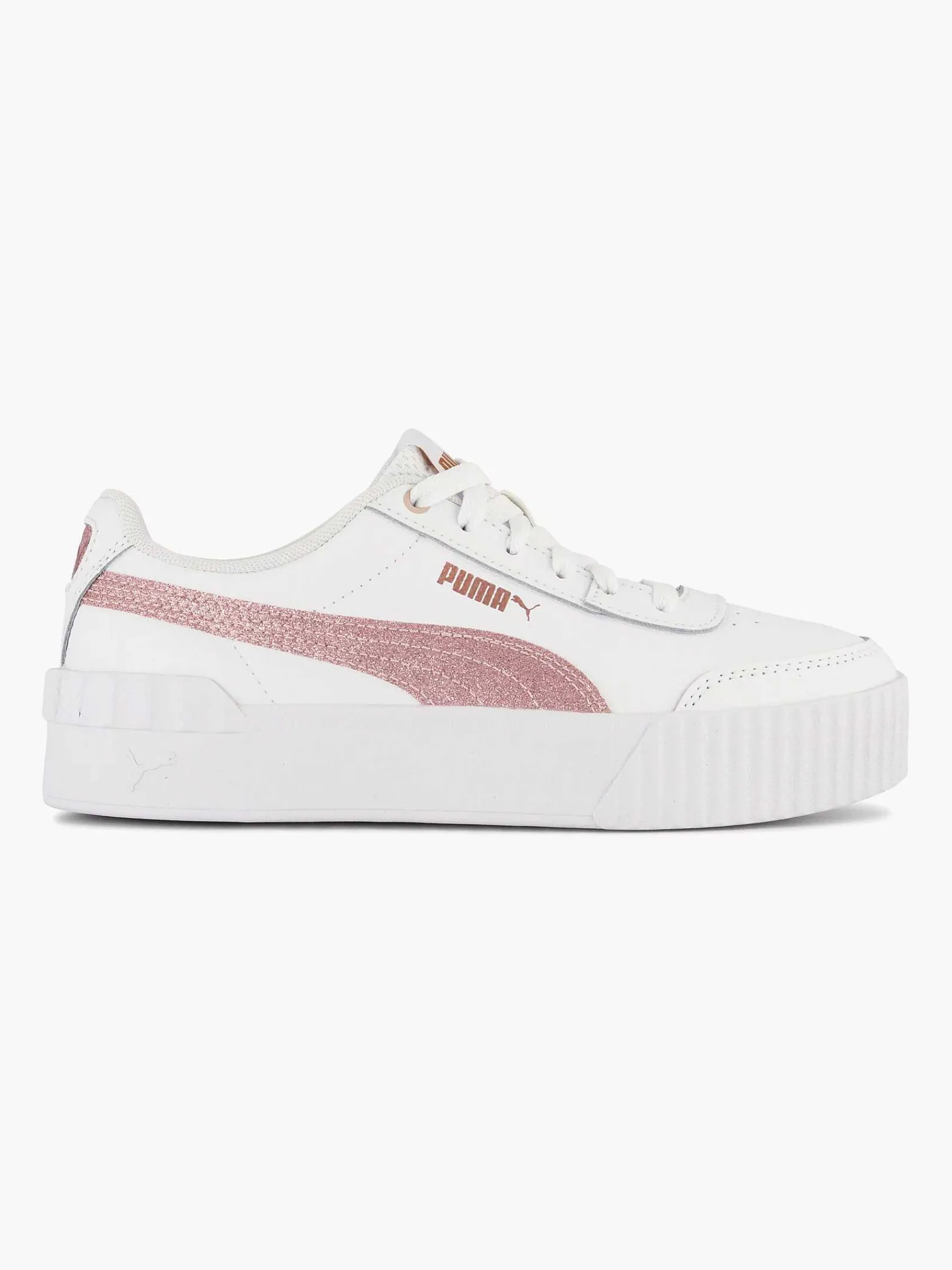 Jongensschoenen|Puma Witte Carina Lift Glitz Jr