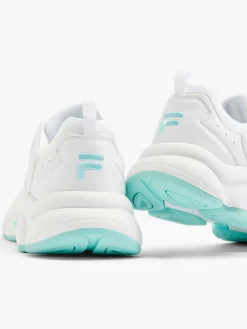 Sneakers|FILA Witte Chunky Sneaker Turqoise Zool