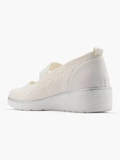 Comfort Schoenen|Easy Street Witte Comfort Instapper