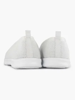 Comfort Schoenen|Easy Street Witte Comfort Instapper