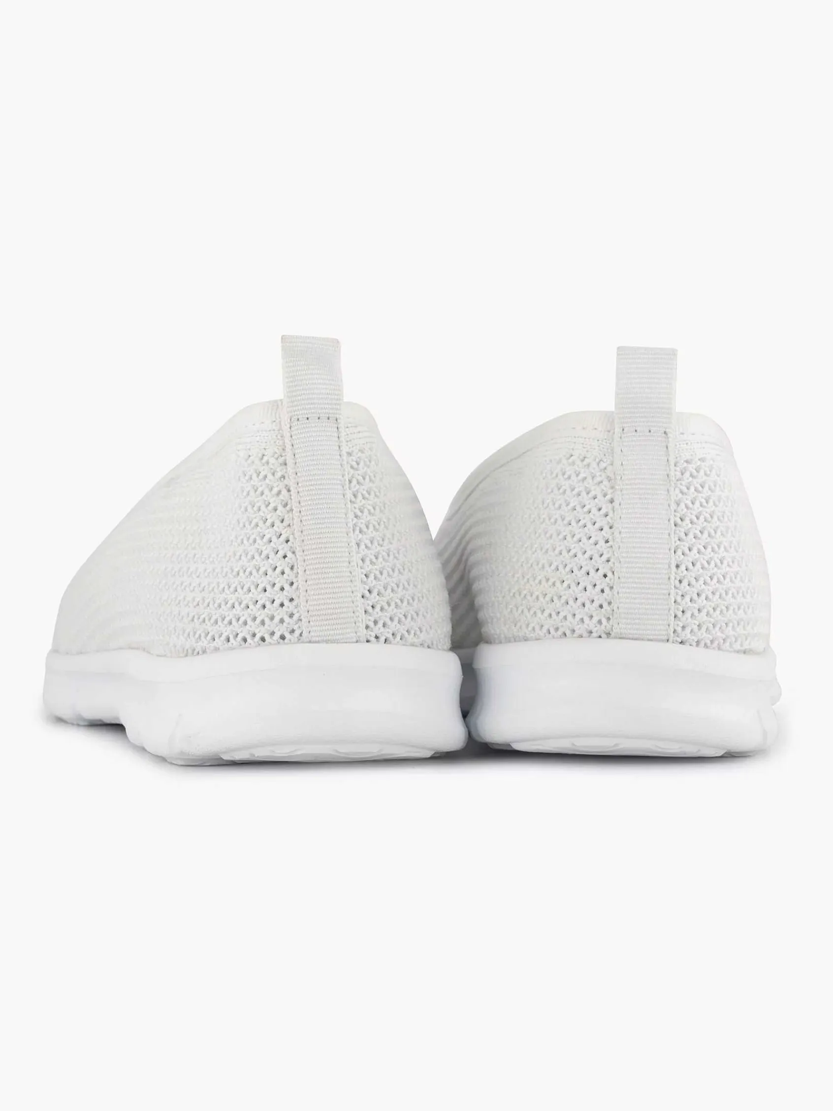 Comfort Schoenen|Easy Street Witte Comfort Instapper