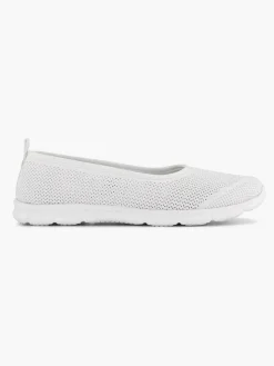 Comfort Schoenen|Easy Street Witte Comfort Instapper