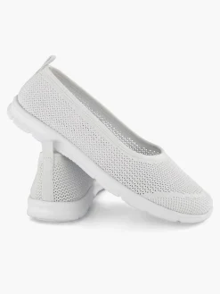 Comfort Schoenen|Easy Street Witte Comfort Instapper