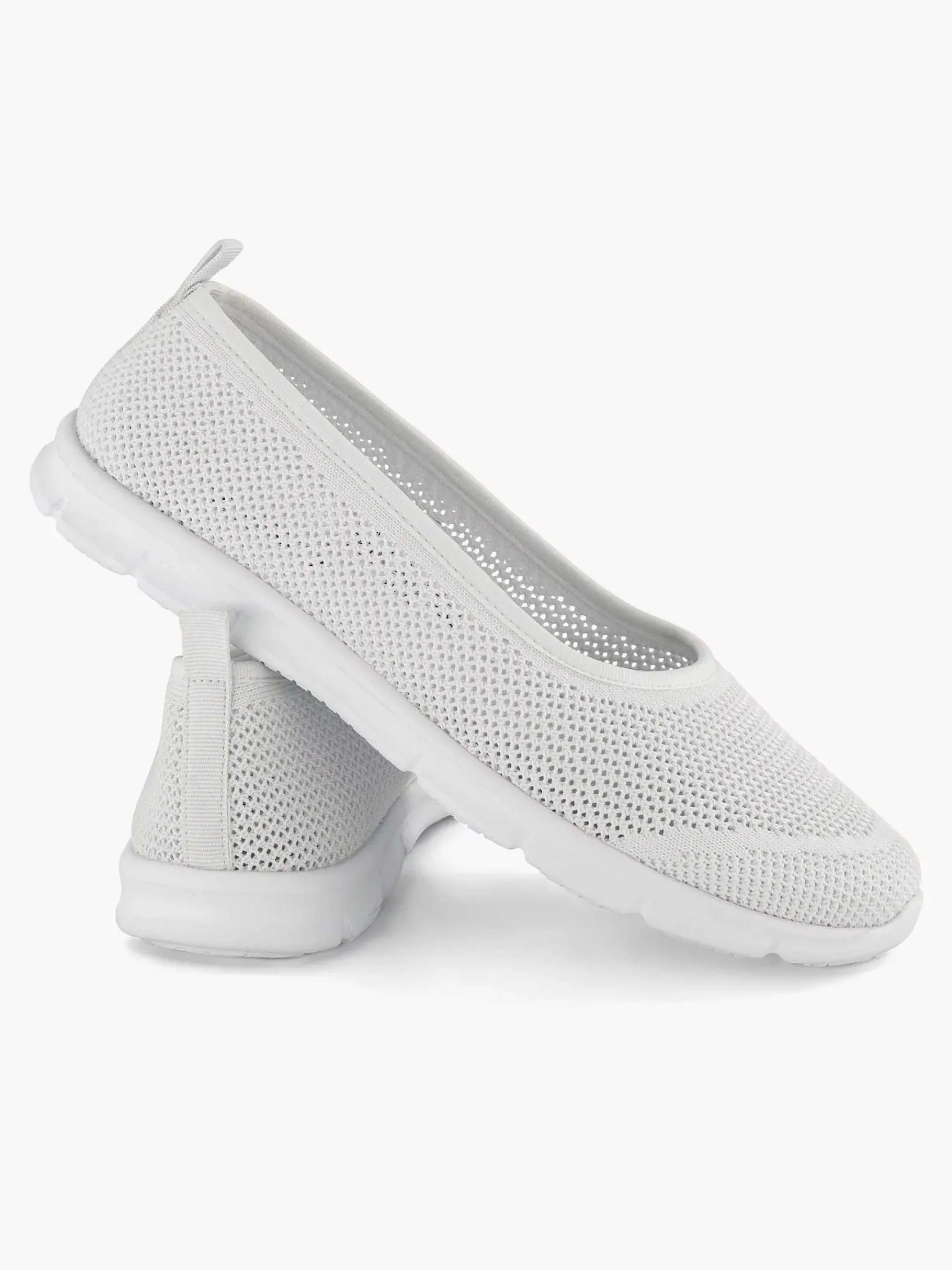 Comfort Schoenen|Easy Street Witte Comfort Instapper
