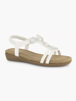 Comfort Schoenen|Easy Street Witte Comfort Sandaal