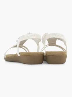 Comfort Schoenen|Easy Street Witte Comfort Sandaal