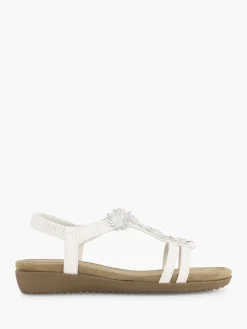 Comfort Schoenen|Easy Street Witte Comfort Sandaal