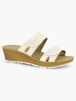 Comfort Schoenen|Easy Street Witte Comfort Slipper