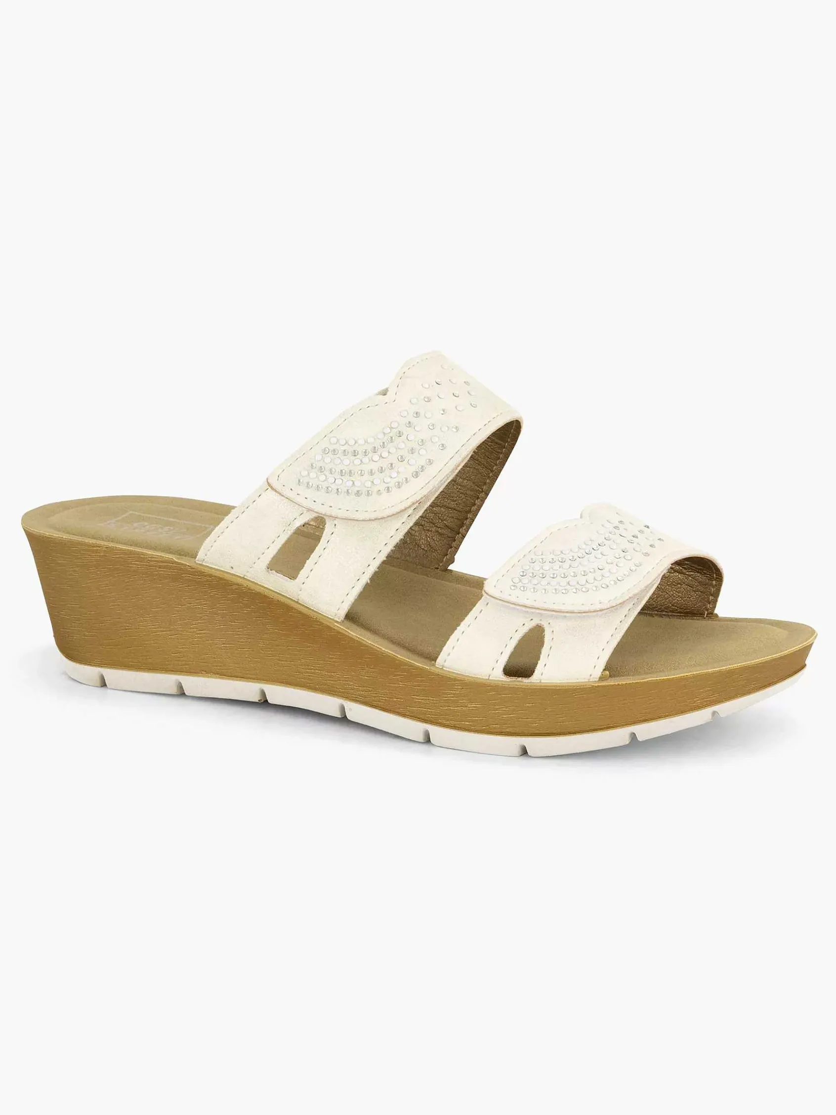 Comfort Schoenen|Easy Street Witte Comfort Slipper