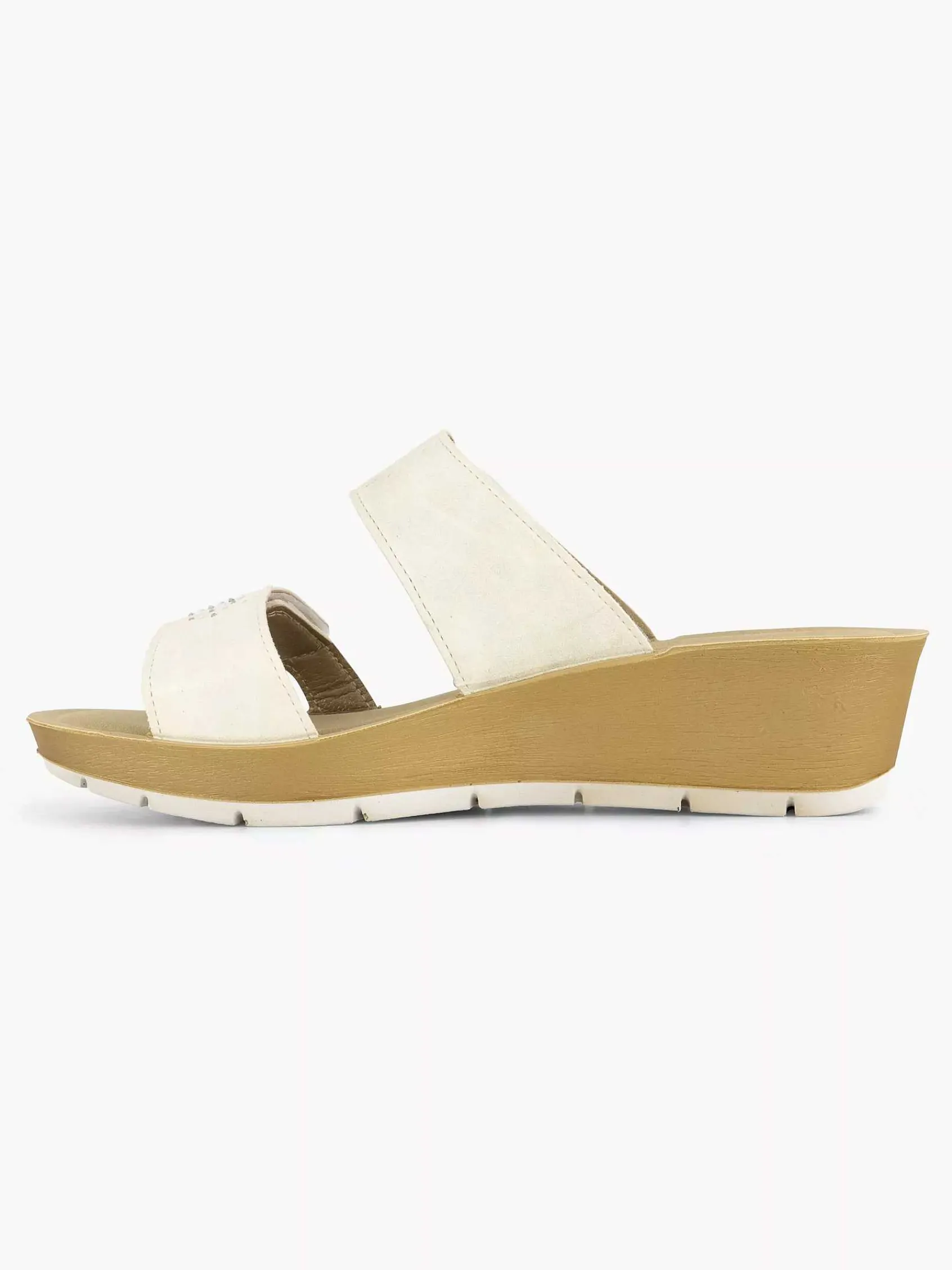 Comfort Schoenen|Easy Street Witte Comfort Slipper