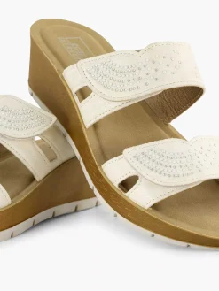 Comfort Schoenen|Easy Street Witte Comfort Slipper