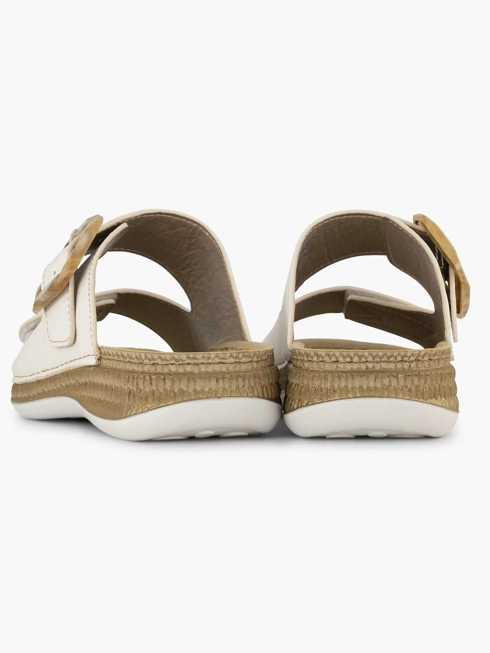 Comfort Schoenen|Easy Street Witte Comfort Slipper