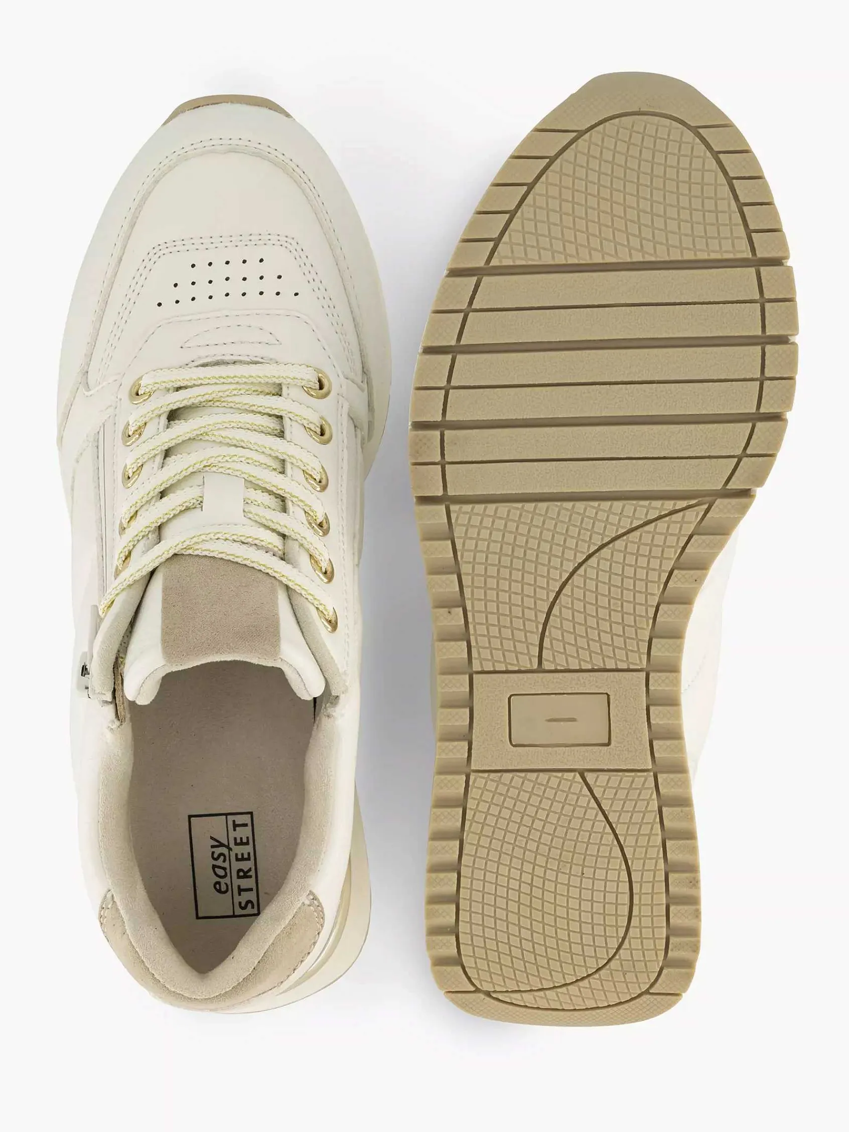 Sneakers|Easy Street Witte Comfort Sneaker