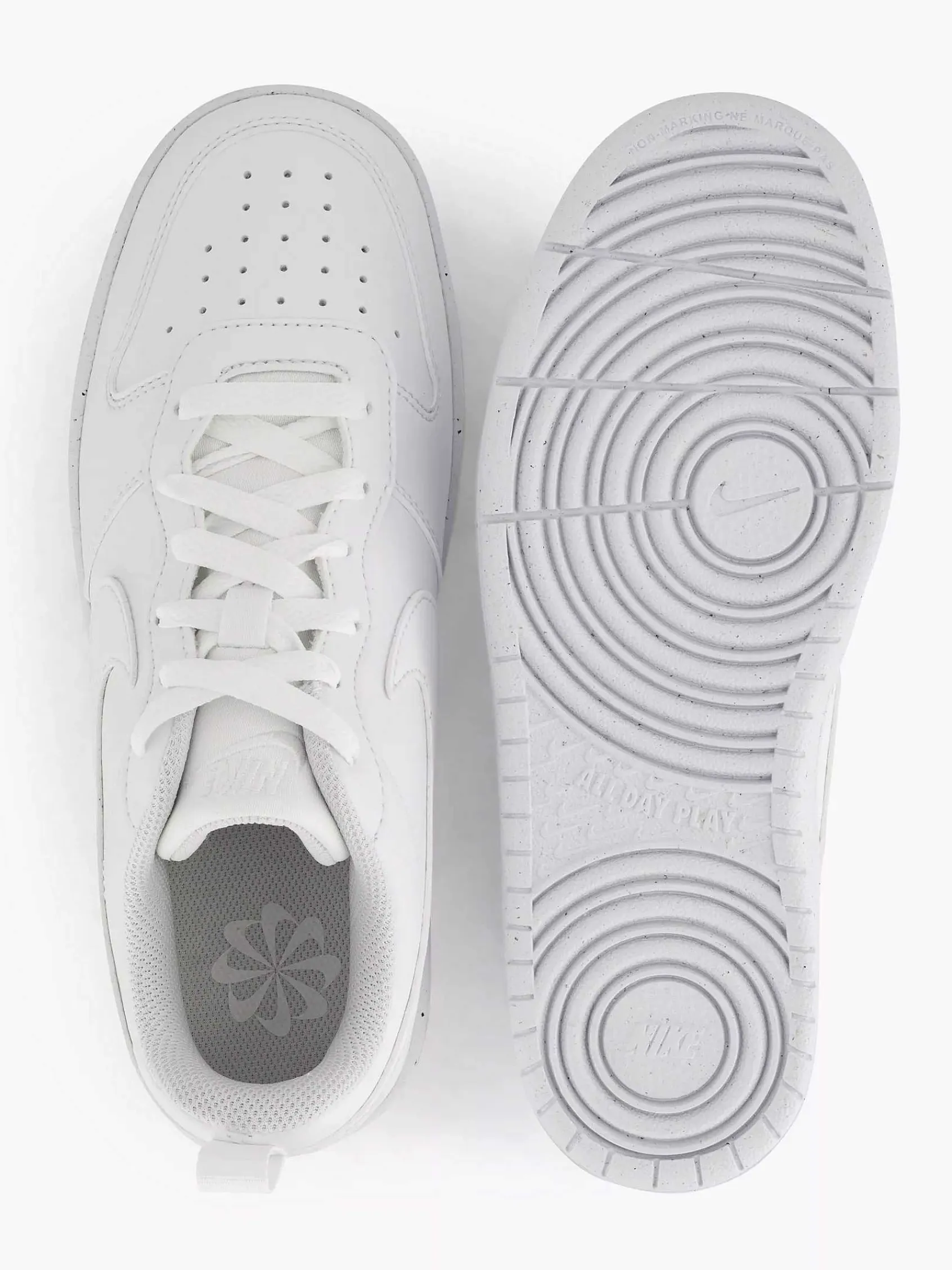 Jongensschoenen|Nike Witte Court Borough Low Recraft