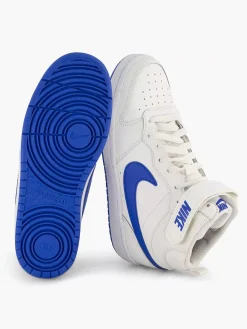 Jongensschoenen|Nike Witte Court Borough Mid