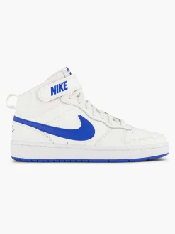 Jongensschoenen|Nike Witte Court Borough Mid