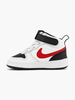 Jongensschoenen|Nike Witte Court Borough Mid