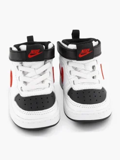 Jongensschoenen|Nike Witte Court Borough Mid
