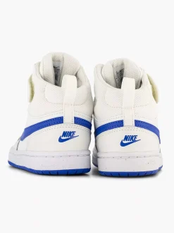Jongensschoenen|Nike Witte Court Borough Mid
