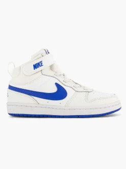 Jongensschoenen|Nike Witte Court Borough Mid