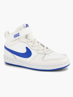 Jongensschoenen|Nike Witte Court Borough Mid
