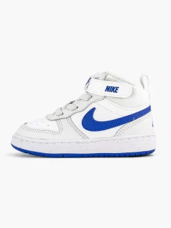 Jongensschoenen|Nike Witte Court Borough Mid