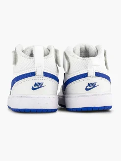 Jongensschoenen|Nike Witte Court Borough Mid