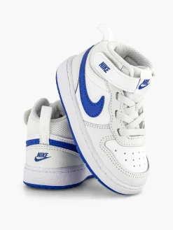Jongensschoenen|Nike Witte Court Borough Mid