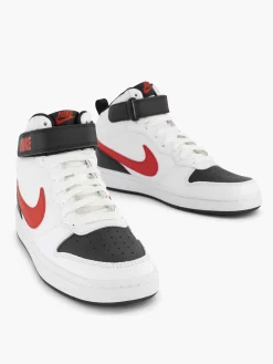Jongensschoenen|Nike Witte Court Borough Mid 2