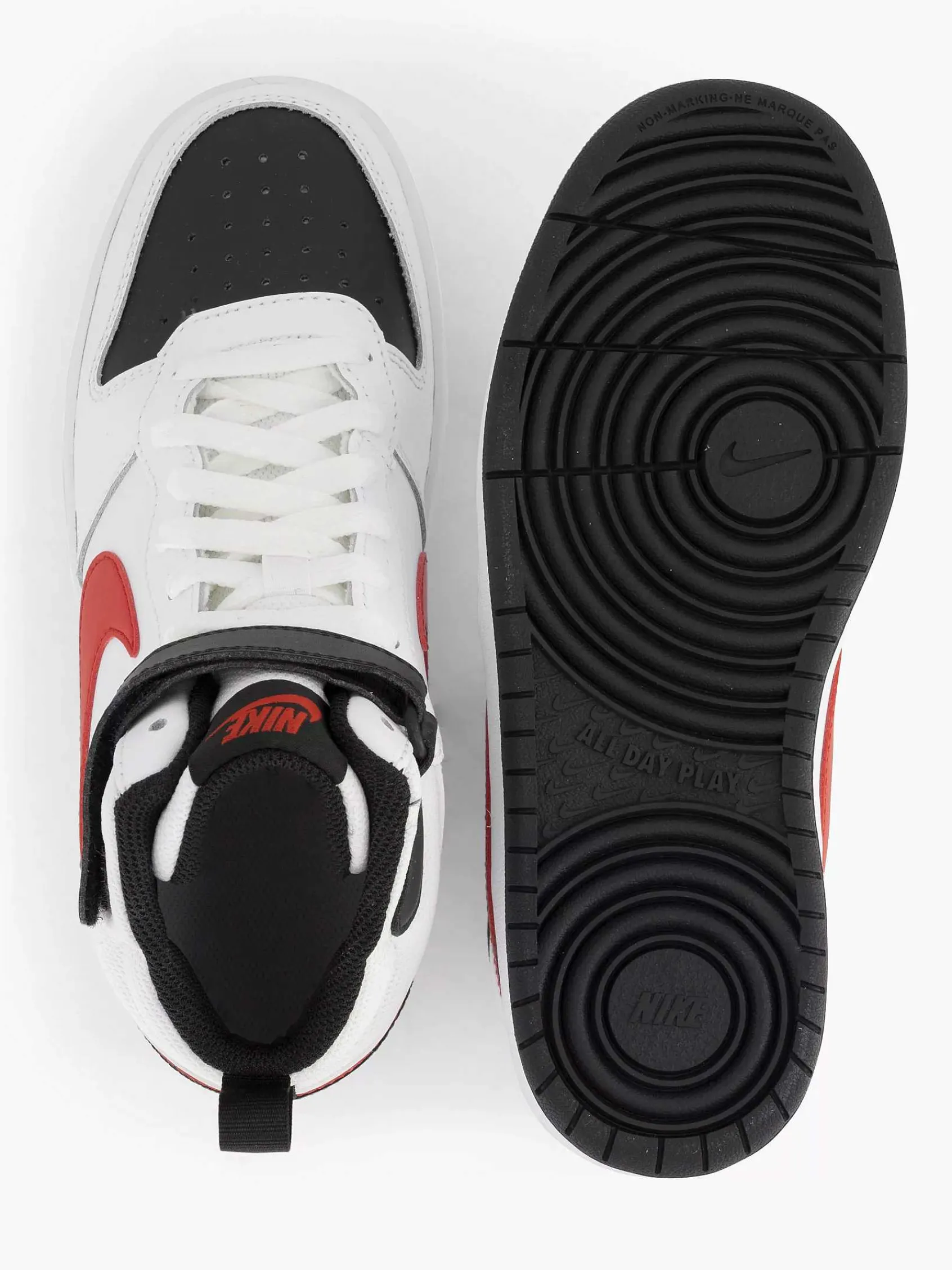 Jongensschoenen|Nike Witte Court Borough Mid 2