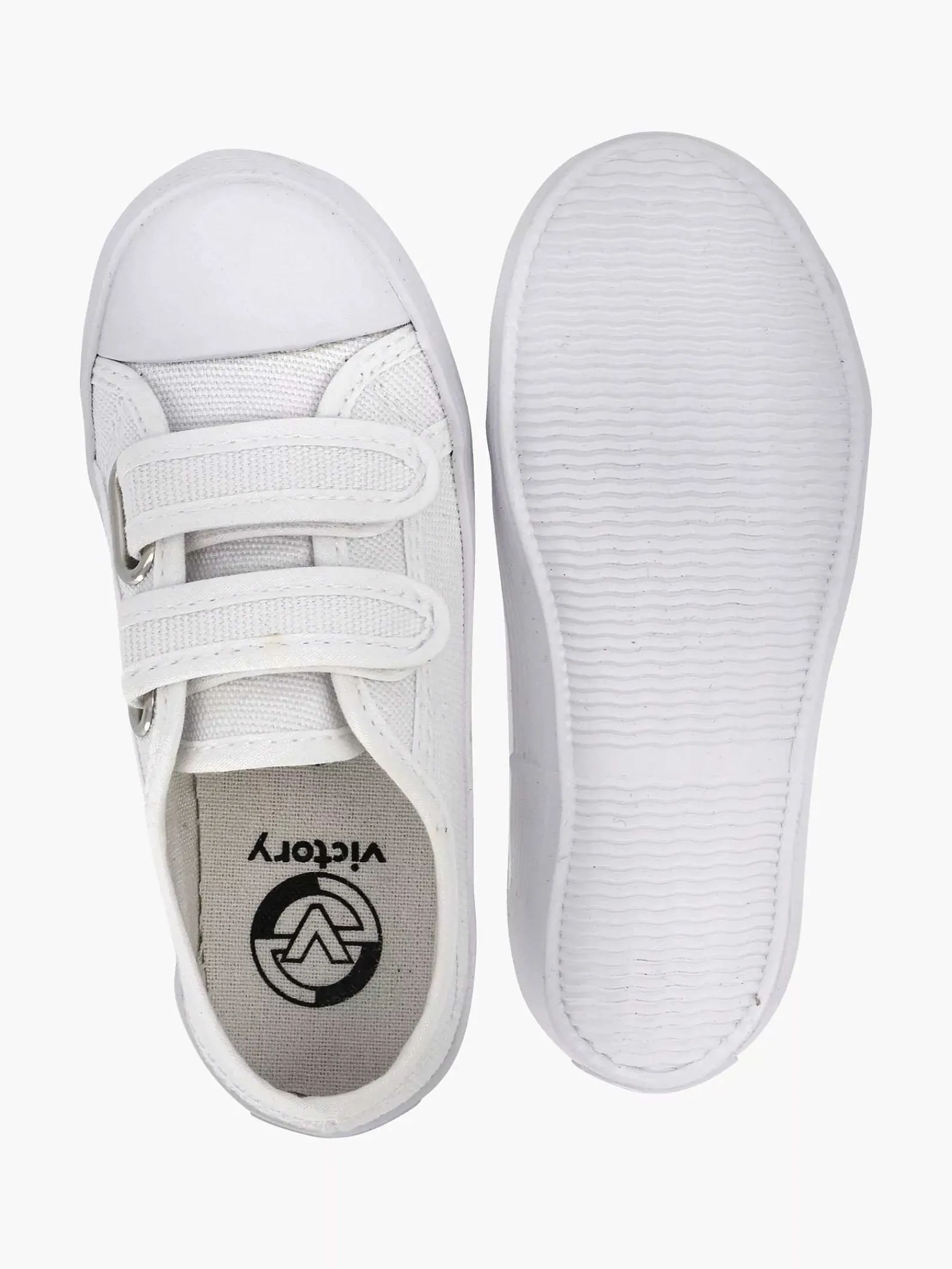 Babyschoenen|Vty Witte Gymschoen Klittenband
