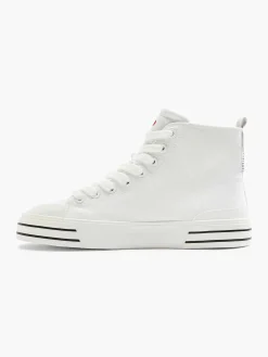 Sneakers|Graceland Witte Hoge Canvas Sneaker Hartje