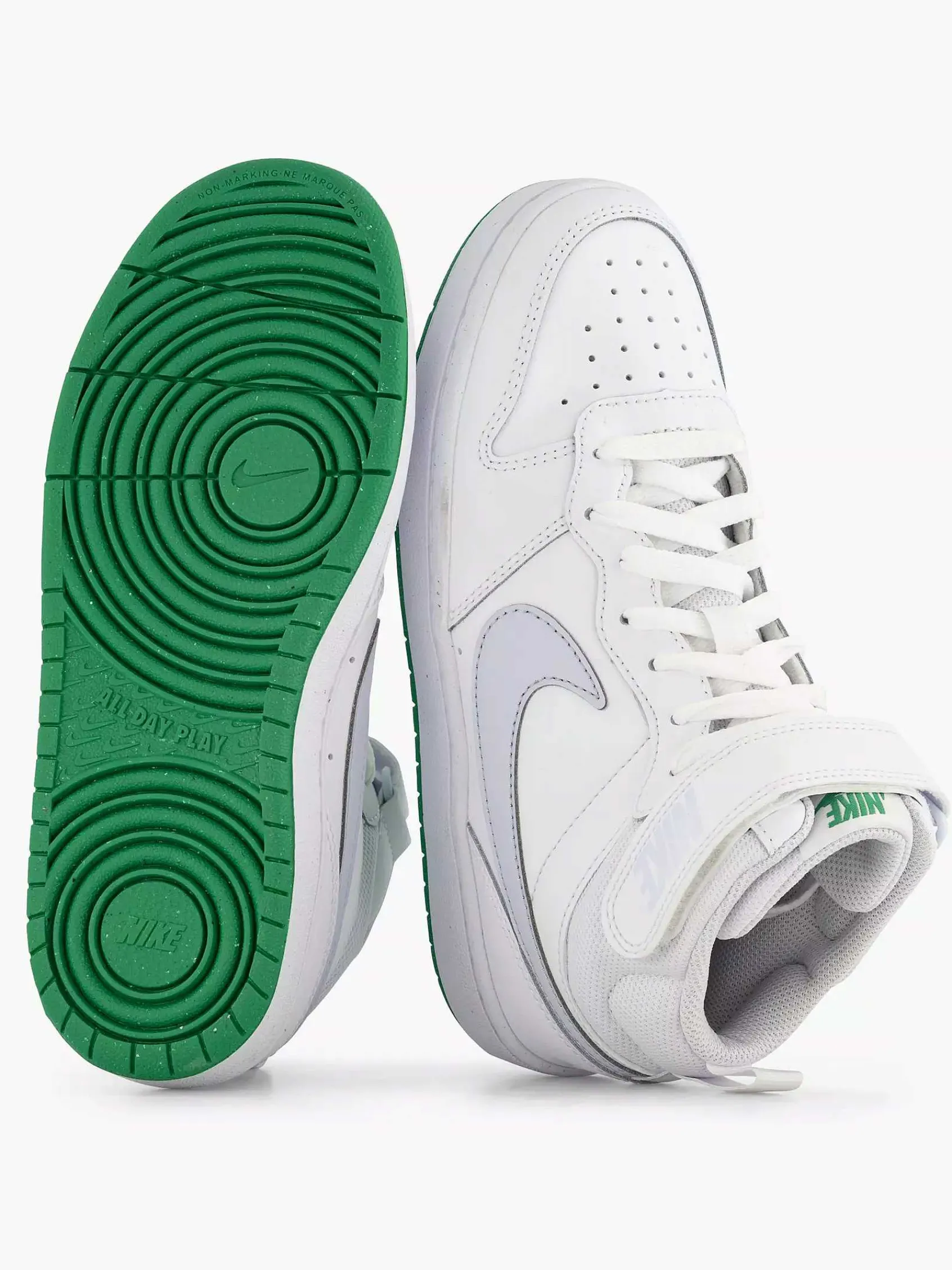 Jongensschoenen|Nike Witte Hoge Sneaker Court Borough Mid 2