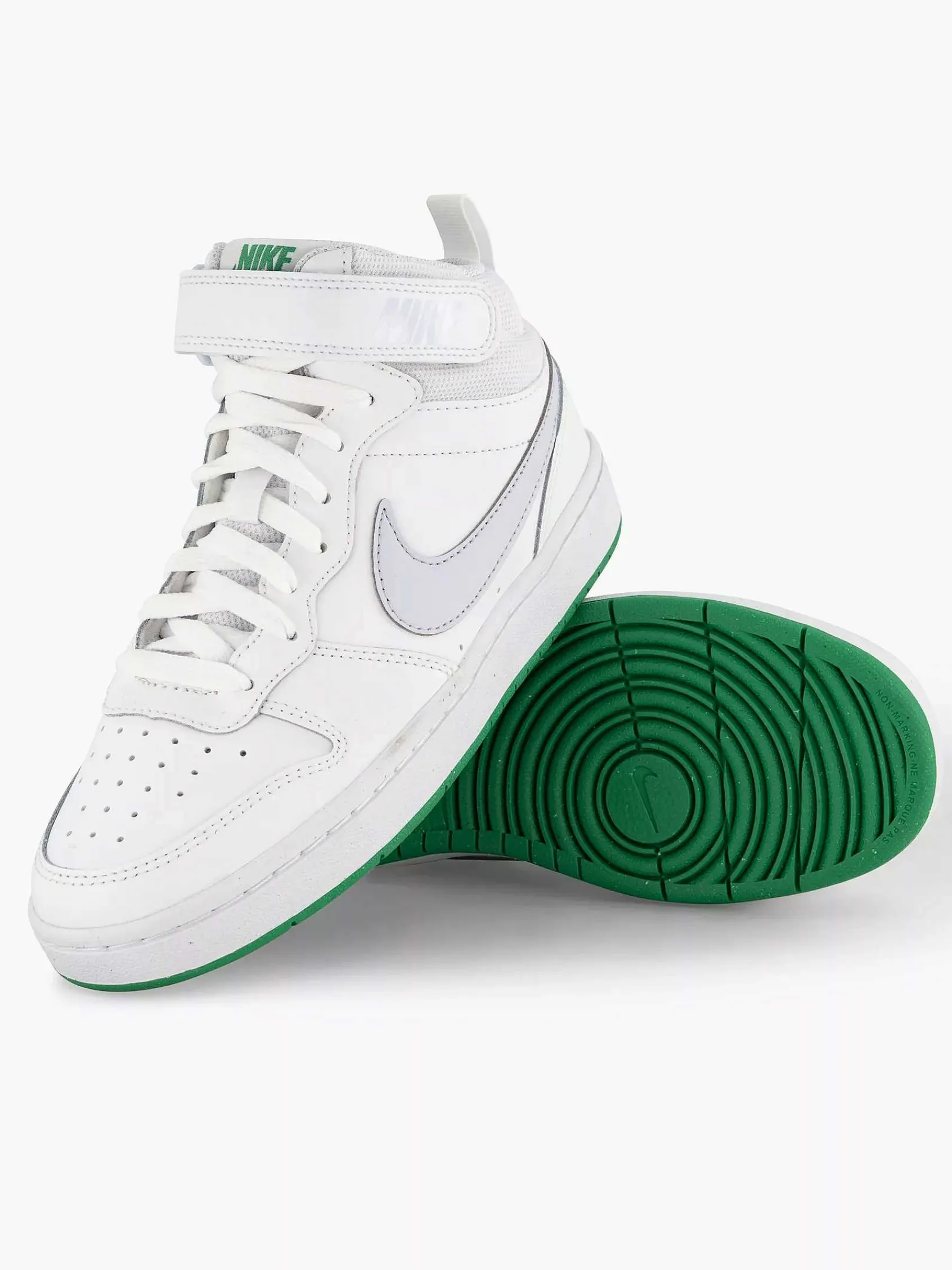 Jongensschoenen|Nike Witte Hoge Sneaker Court Borough Mid 2