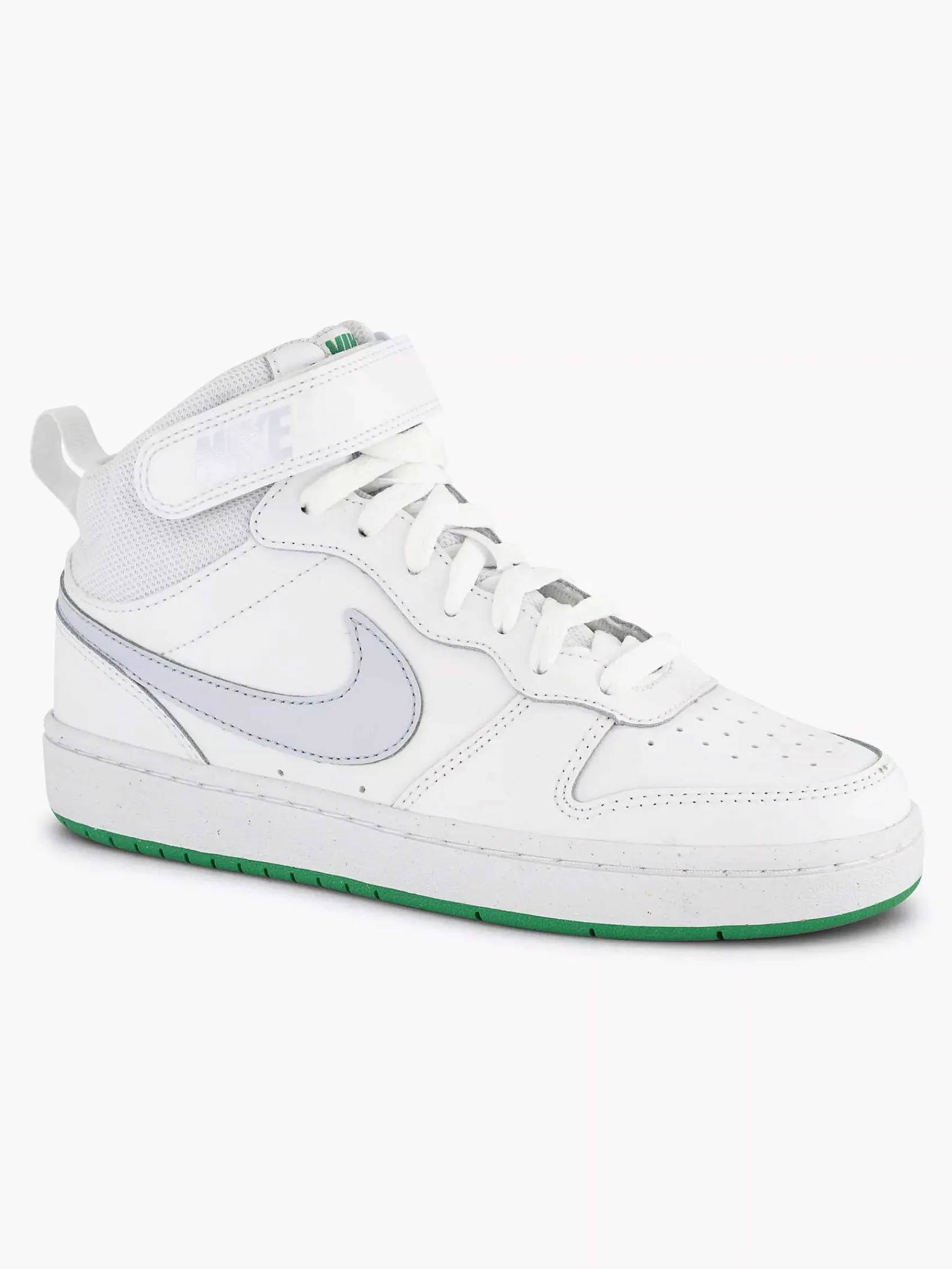 Jongensschoenen|Nike Witte Hoge Sneaker Court Borough Mid 2