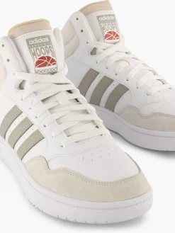 Sneakers|adidas Witte Hoops 3.0 Mid