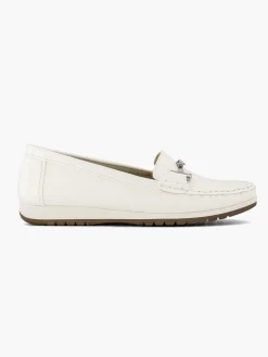 Comfort Schoenen|Easy Street Witte Instapper Sierketting