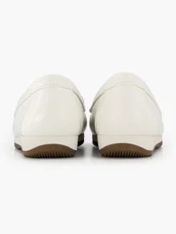 Comfort Schoenen|Easy Street Witte Instapper Sierketting