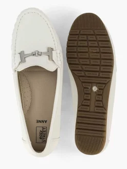 Comfort Schoenen|Easy Street Witte Instapper Sierketting