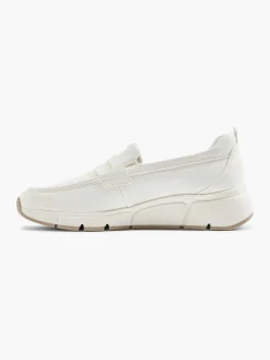 Comfort Schoenen|Medicus Witte Leren Comfort Instapper
