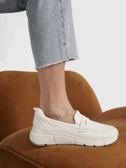 Comfort Schoenen|Medicus Witte Leren Comfort Instapper