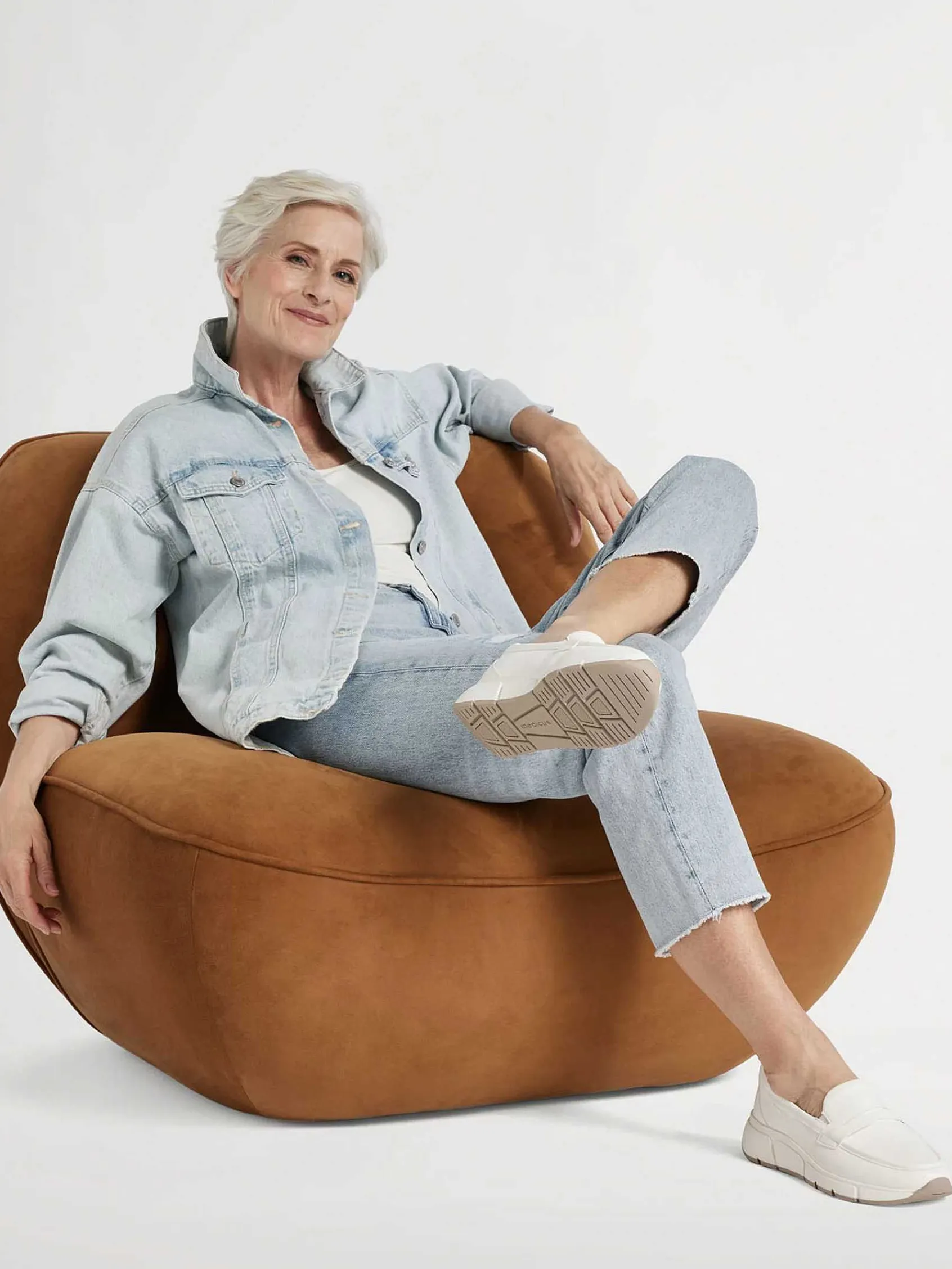 Comfort Schoenen|Medicus Witte Leren Comfort Instapper