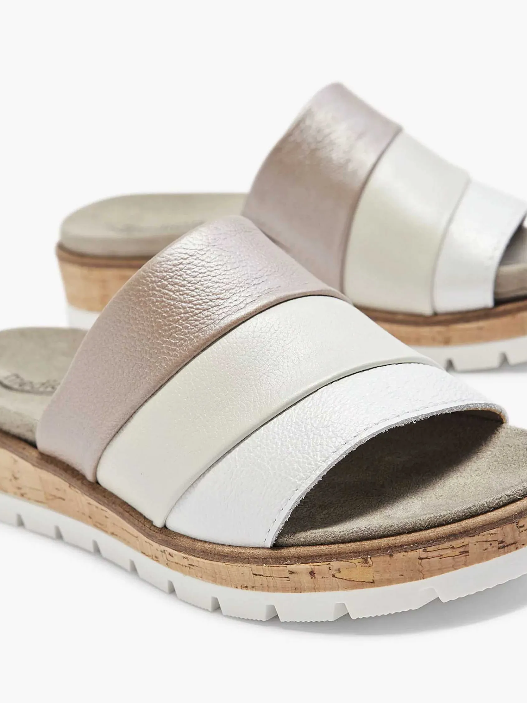 Slippers|Medicus Witte Leren Comfort Slipper