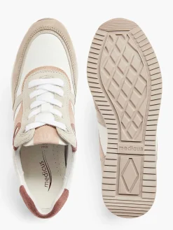 Comfort Schoenen|Medicus Witte Leren Comfort Sneaker