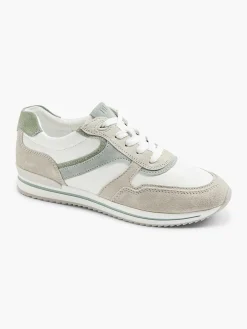 Comfort Schoenen|Medicus Witte Leren Comfort Sneaker