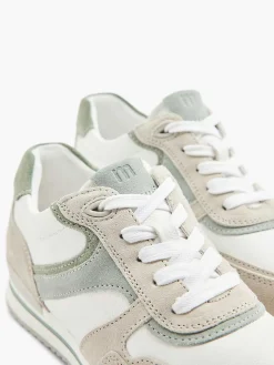 Comfort Schoenen|Medicus Witte Leren Comfort Sneaker