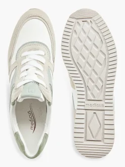 Comfort Schoenen|Medicus Witte Leren Comfort Sneaker