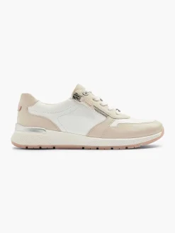 Comfort Schoenen|Medicus Witte Leren Comfort Sneaker
