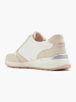 Comfort Schoenen|Medicus Witte Leren Comfort Sneaker