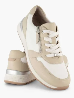 Comfort Schoenen|Medicus Witte Leren Comfort Sneaker